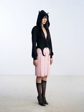 Nφdress X RoomSERVICE888 Black Devil Horns Jacket